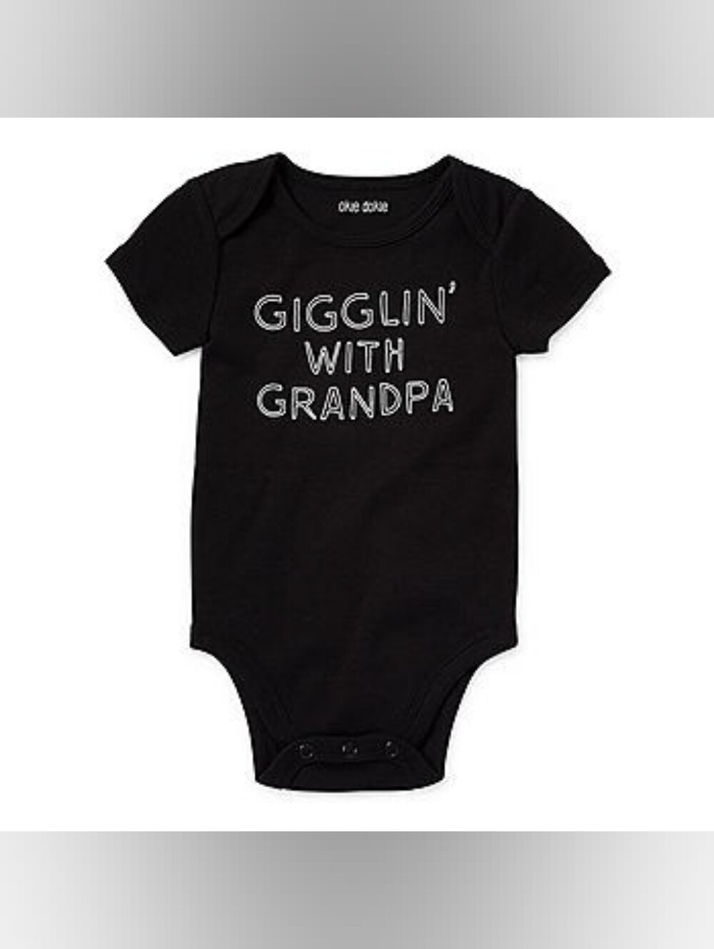 Child of mine Black 'Gigglin' With Grandpa' Short-Sleeve One-Piece